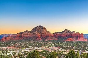 Images Dated 13th April 2018: Sedona, Arizona, USA downtown cityscape and mountains