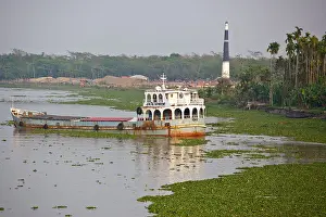 Smokestack Prints: Seen from the Rocket: Ship and Brick Factory on the Brahmaputra River in Bangladesh