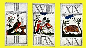 Tarot Prints: A selection of 16th century wood block and stencil Tarot cards