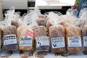 Cinnamon Prints: Selection of bread for sale at the Kittitas County farmers market