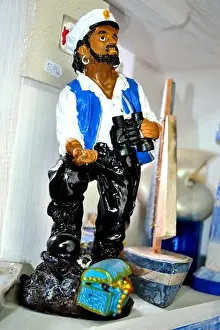 Dress Clothes Prints: Selling typical pirate in NESSEBAR - Black Sea - BULGARIA