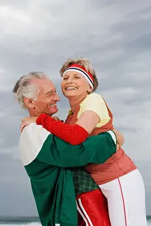 Senior Adult Prints: Senior couple embracing