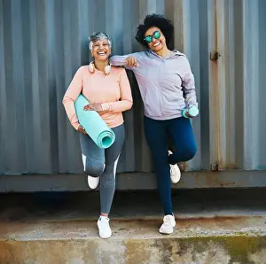 Team Sport Prints: Senior, women and yoga with fitness