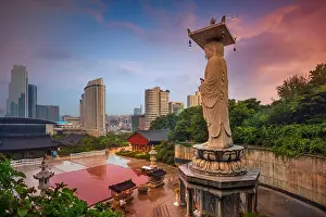 Seoul. Landmark of Seoul Bongeunsa Temple in the Gangnam District of Seoul, Korea
