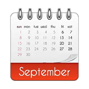 Calender Prints: September 2019 Calendar Leaf Template Vector Illustration