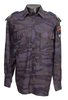 Fatigue Prints: Serbian Yugoslav special police militia camo shirt. 1991