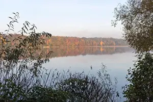 Reflective Water Prints: Serene morning view of Straussee