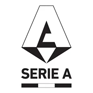 Rippled Prints: Serie A Black and White Logo Italian professional football league system