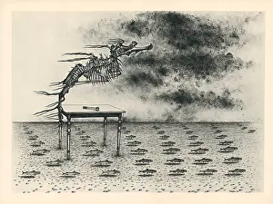 Surrealism Prints: From the Series Hide Away, War!'