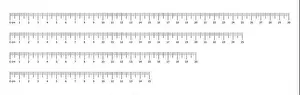 Gauge Prints: Set of measuring chart with 10cm
