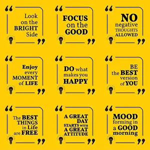 Wise Prints: Set of motivational quotes about positive thinking