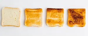 Baker Prints: Set of sliced Toast Bread slices isolated on white background, top view