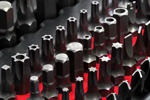 Toolkit Prints: Set of tips for screwdrivers. High quality