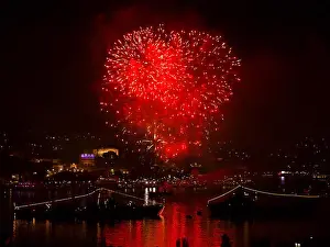 Sparks Prints: Sevastopol, Crimea - May 9, 2015: salute in honor of 70th anniversary of Victory Day in Sevastopol