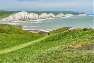 Sisters Prints: Seven Sister Cliff Formation near Eastbourne, East Sussex, South England
