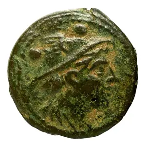 Sardinian Prints: A sextans coin from Sardinia, issued in 210 BC, an ancient Sardinian currency