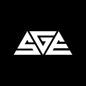 Letter Vector Vectors Prints: SGE triangle letter logo design with triangle shape