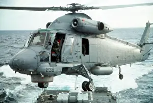 Projection Prints: An SH-2F Sea Sprite helicopter from Helicopter Light Anti-submarine Squadron 34 (HSL-34)