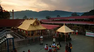 Shabarimala, Kerala, India 12 November 2012:Sabarimala Lord ayyappa temple Sannidhanam Kerala