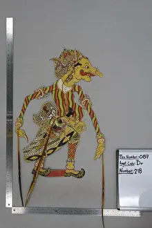 Javanese Prints: Shadow Puppet (Wayang Kulit) of Petruk Jadi, from the set Kyai Drajat
