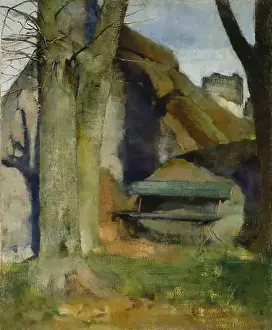 Realism Prints: Shadow on the Wall (Breton Landscape) 1883 by Helene Schjerfbeck