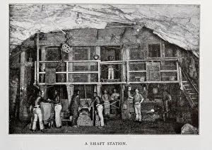 Conditions Prints: A shaft station from the Article THE MECHANICAL EQUIPMENT OF THE KIMBERLEY DIAMOND MINES