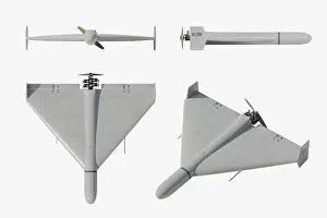 Unmanned Prints: Shahed-136 (Geran-2) loitering munition drone: front