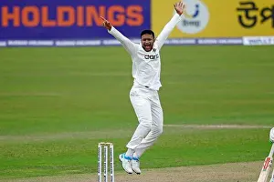 Shakib Al Hasan during Bangladesh and Pakistan second Test match day one of two match series at the Sher-e-Bangla National Cricket Stadium in Mirpur