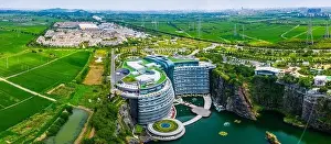 Shanghai, China - August 23, 2020:Shimao Shenkeng Intercontinental Hotel in Shanghai Sheshan