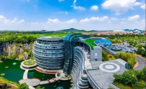 Shanghai, China - August 23, 2020:Shimao Shenkeng Intercontinental Hotel in Shanghai Sheshan
