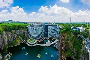 Shanghai, China - August 23, 2020:Shimao Shenkeng Intercontinental Hotel in Shanghai Sheshan