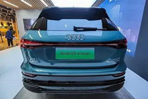 SHANGHAI, CHINA - DECEMBER 31, 2021 - An Audi Q5 E-tron electric vehicle is seen in Shanghai