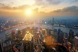 Images Dated 18th July 2016: Shanghai skyline city scape, Shanghai luajiazui finance and business district trade zone skyline