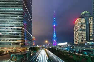 Shanghai skyscraper in Lujiazui Shanghai financial district in Shanghai, China