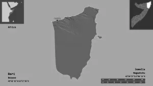 Somalia Prints: Shape of Bari, region of Somalia