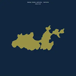 Stereographic Prints: Shape of Enderby Island in the Indian Ocean, belonging to Australia