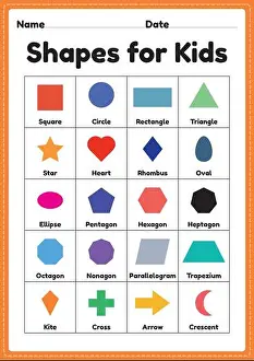 Kite Prints: Shapes for kids to learn basic symbols for preschool