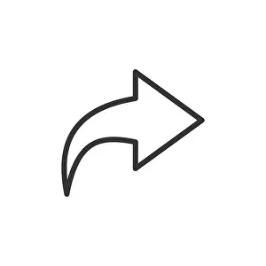 New People Prints: Share button icon in flat style