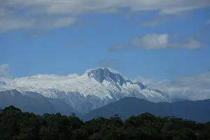 Southern Alps Prints: Shattered peak in the Southern Alps near route 6 New Zealand