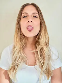 Tongue Prints: Shes got a cheeky side to show