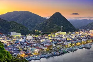 Shimoda, Japan town Skyline at twilight on the Izu Peninsula