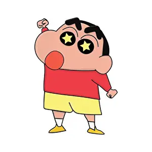 Handdrawn Prints: Shinchan Cute Vector