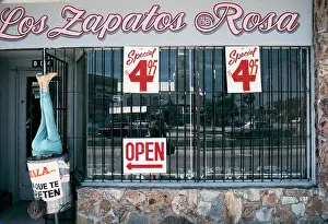 Havana Prints: A shoe shop in 'Little Havana', Miami, USA; a hispanic, mostly Cuban area
