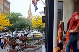 Newbury Prints: Shopping at Newbury street, Boston, Massachusetts, United States, USA