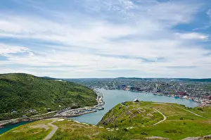 Fjord Prints: The shore of Newfoundland, Canada in sunny day