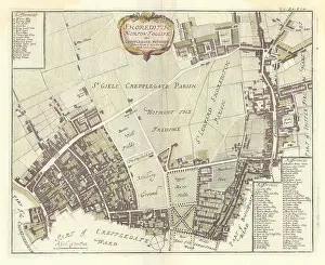 Survey Prints: Shoreditch, Norton Folgate & Cripplegate Without. Hoxton. STOW/STRYPE 1720 map