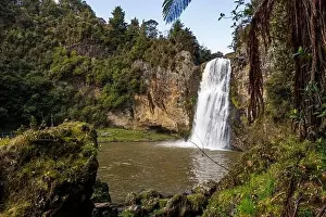 Auckland Prints: A shot of a waterfall called Hunua falls which is located in Auckland New Zealand