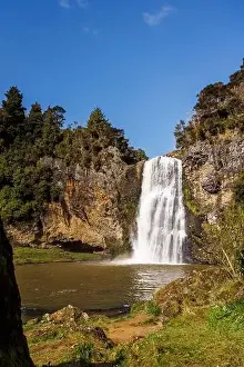 Auckland Prints: A shot of a waterfall called Hunua falls which is located in Auckland New Zealand