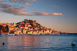 Sibenik, Croatia. Cityscape image of beautiful coastal Sibenik, Dalmatia, Croatia at summer sunset