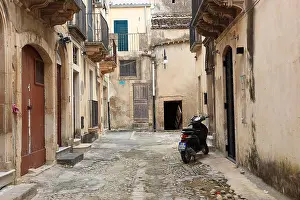 Worth Seeing Prints: Sicily, narrow streets of the old town in the late Baroque city of Noto in Val di Noto